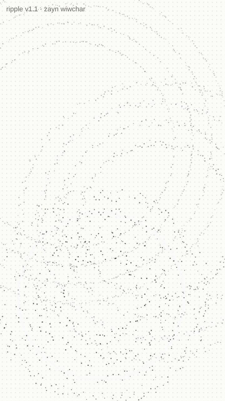 Ripple — a touch-reveal video and generative synth piece