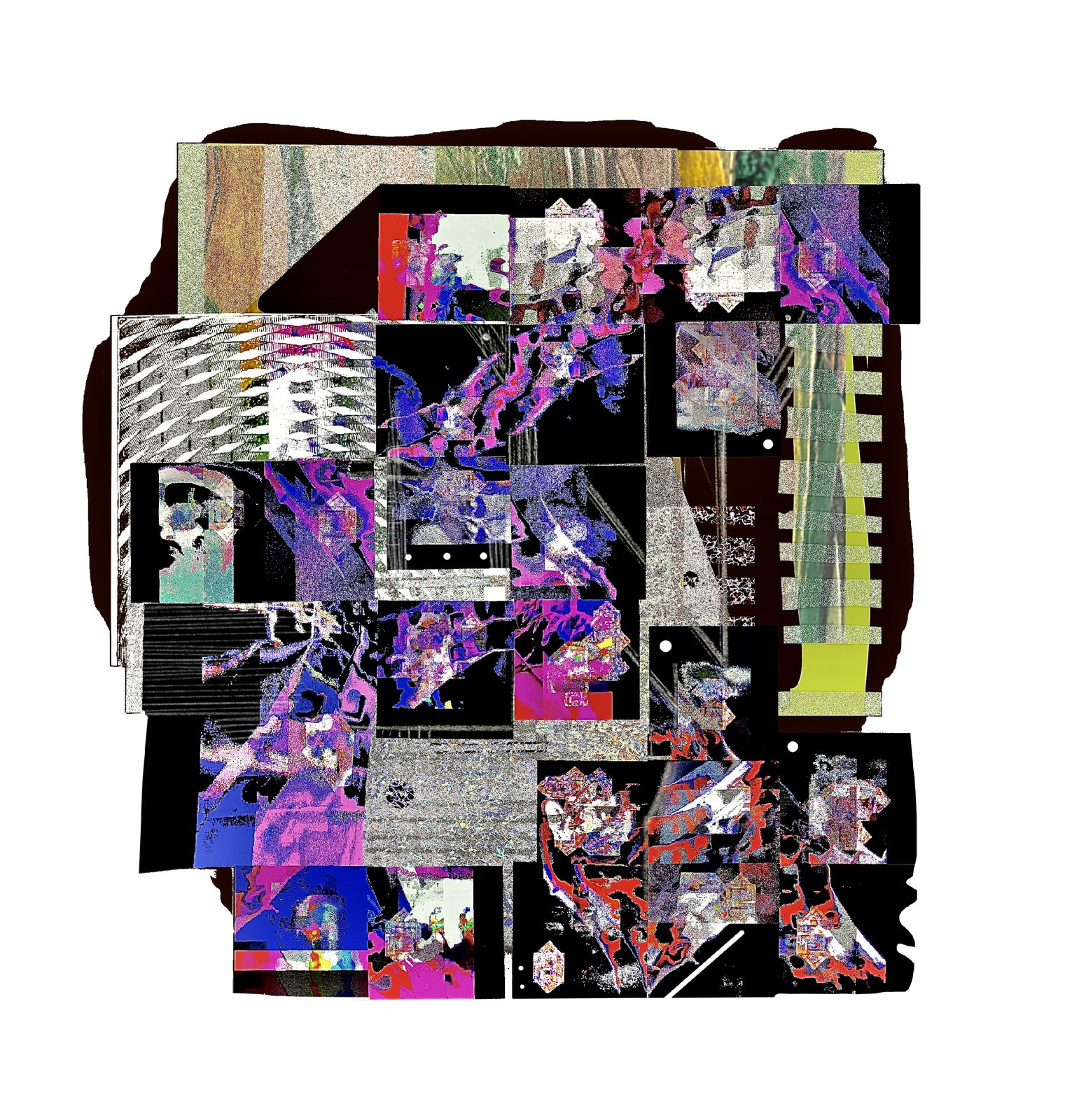 Digital collage, grid composite