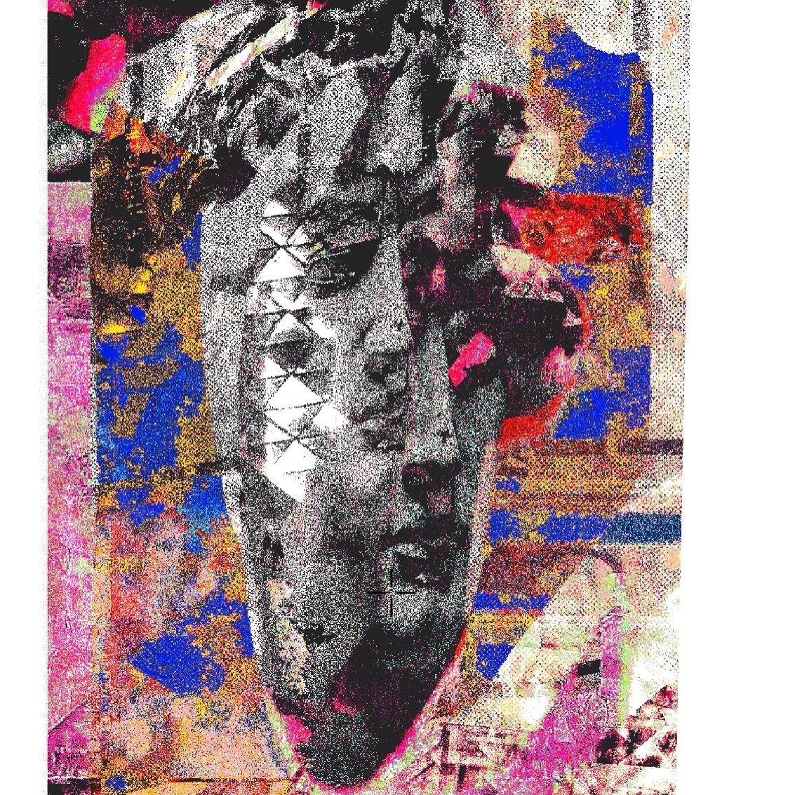 Mixed media print, untitled 001